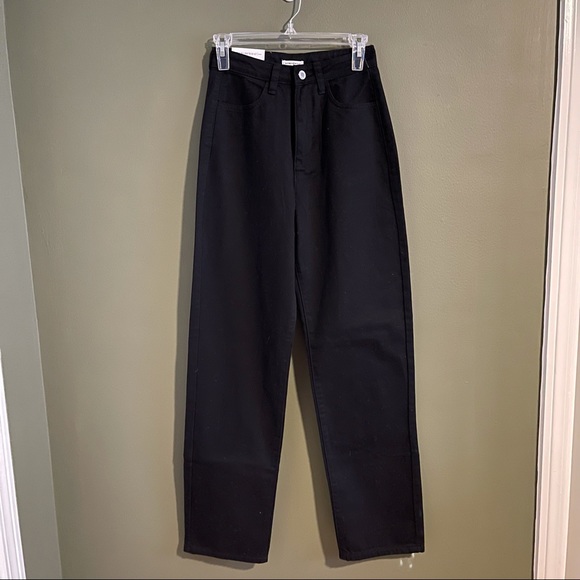 WeWoreWhat | Mom Jean Black Straight Leg Denim - Picture 3 of 6